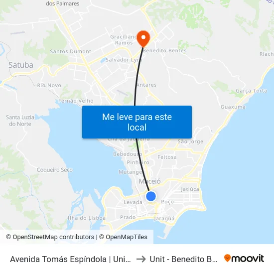 Avenida Tomás Espíndola | Unicompra to Unit - Benedito Bentes map