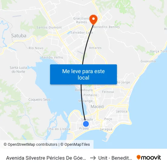 Avenida Silvestre Péricles De Góes Monteiro, 1001 to Unit - Benedito Bentes map