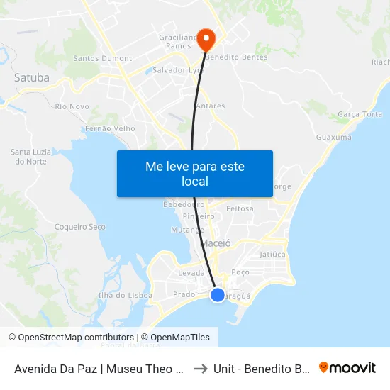 Avenida Da Paz | Museu Theo Brandao to Unit - Benedito Bentes map