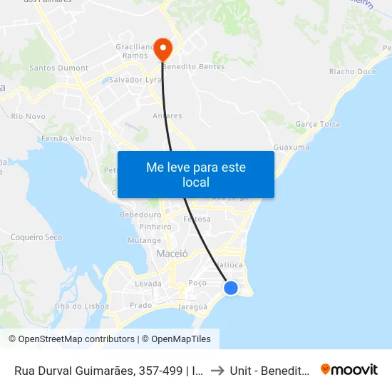 Rua Durval Guimarães, 357-499 | Igreja São Pedro to Unit - Benedito Bentes map
