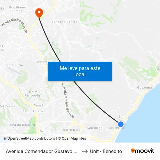 Avenida Comendador Gustavo Paiva, 5588 to Unit - Benedito Bentes map