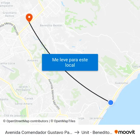 Avenida Comendador Gustavo Paiva, 6822-6994 to Unit - Benedito Bentes map