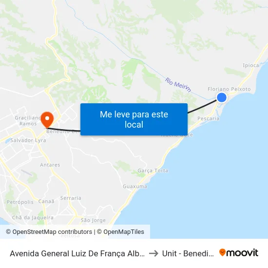 Avenida General Luiz De França Albuquerque, 68 | Saúde to Unit - Benedito Bentes map