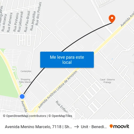 Avenida Menino Marcelo, 7118 | Shopping Pátio Maceió to Unit - Benedito Bentes map