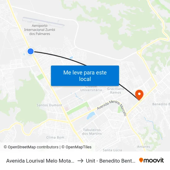 Avenida Lourival Melo Mota, 3 to Unit - Benedito Bentes map