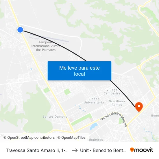 Travessa Santo Amaro Ii, 1-45 to Unit - Benedito Bentes map