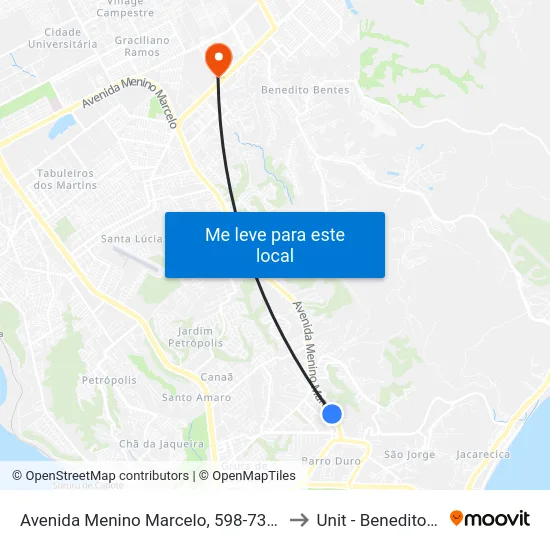 Avenida Menino Marcelo, 598-736 | G Barbosa to Unit - Benedito Bentes map