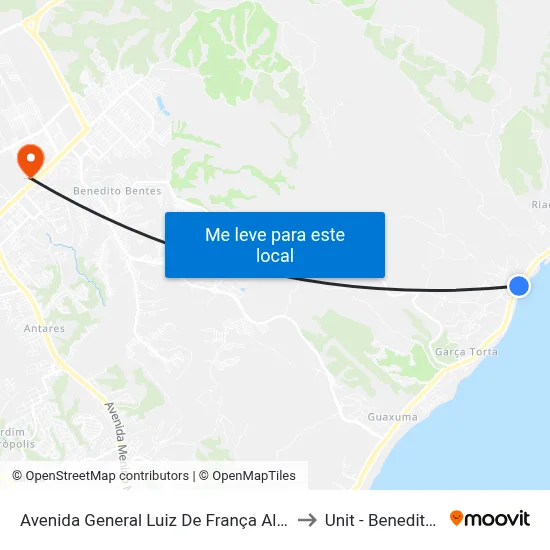 Avenida General Luiz De França Albuquerque, 1230 to Unit - Benedito Bentes map