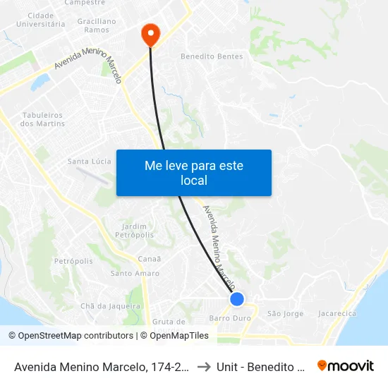 Avenida Menino Marcelo, 174-212 | Assaí to Unit - Benedito Bentes map