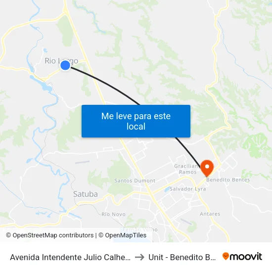 Avenida Intendente Julio Calheiro, 242 to Unit - Benedito Bentes map