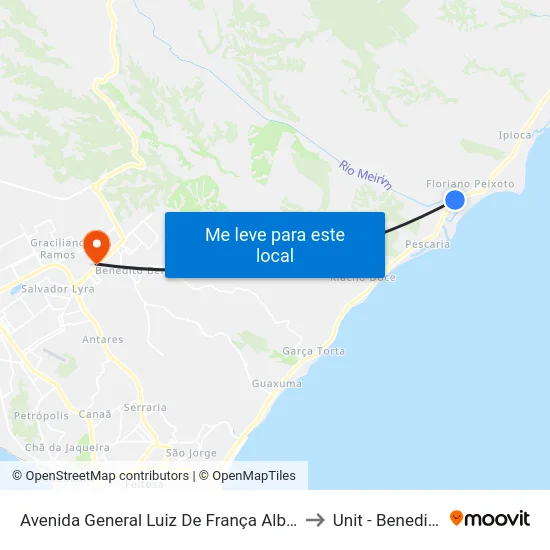 Avenida General Luiz De França Albuquerque, 68 | Saúde to Unit - Benedito Bentes map