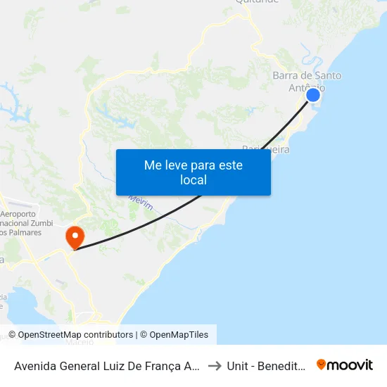 Avenida General Luiz De França Albuquerque, 193 to Unit - Benedito Bentes map
