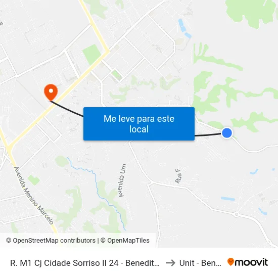 R. M1 Cj Cidade Sorriso II 24 - Benedito Bentes Maceió - Al 57084-024 Brasil to Unit - Benedito Bentes map
