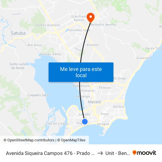 Avenida Siqueira Campos 476 - Prado Maceió - Al República Federativa Do Brasil to Unit - Benedito Bentes map