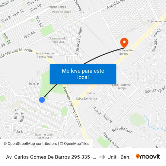 Av. Carlos Gomes De Barros 295-335 - Tabuleiro Do Martins Maceió - Al Brasil to Unit - Benedito Bentes map