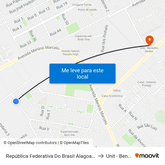 República Federativa Do Brasil Alagoas Maceió Santa Lúcia J?? 1569-1623 to Unit - Benedito Bentes map