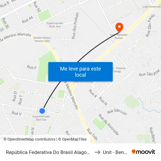 República Federativa Do Brasil Alagoas Maceió Santa Lúcia J?? 533-633 to Unit - Benedito Bentes map