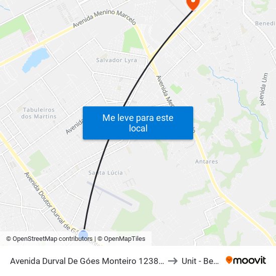 Avenida Durval De Góes Monteiro 1238-1740 - Tabuleiro Do Martins Maceió - Al Brasil to Unit - Benedito Bentes map