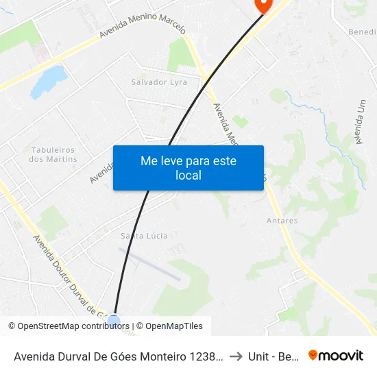 Avenida Durval De Góes Monteiro 1238-1740 - Tabuleiro Do Martins Maceió - Al Brasil to Unit - Benedito Bentes map