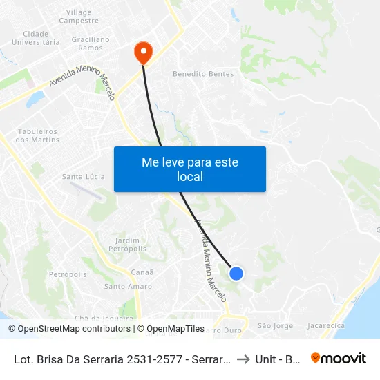 Lot. Brisa Da Serraria 2531-2577 - Serraria Maceió - Al 57046-840 República Federativa Do Brasil to Unit - Benedito Bentes map