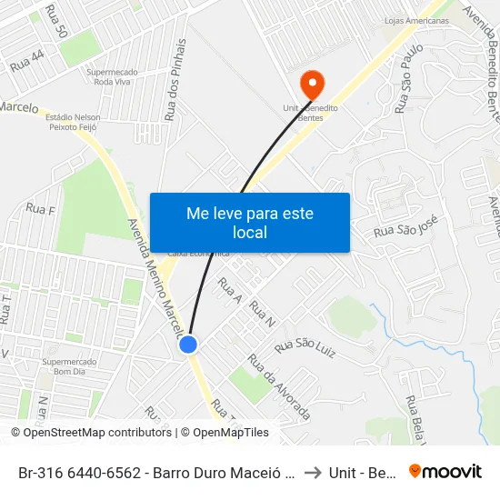 Br-316 6440-6562 - Barro Duro Maceió - Al 57081-385 República Federativa Do Brasil to Unit - Benedito Bentes map