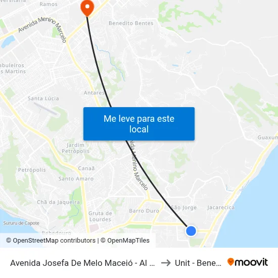 Avenida Josefa De Melo Maceió - Al República Federativa Do Brasil to Unit - Benedito Bentes map