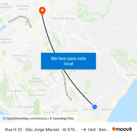 Rua H 32 - São Jorge Maceió - Al 57044-101 República Federativa Do Brasil to Unit - Benedito Bentes map