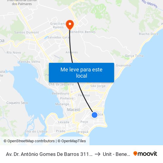 Av. Dr. Antônio Gomes De Barros 311-397 - Jatiúca Maceió - Al Brasil to Unit - Benedito Bentes map