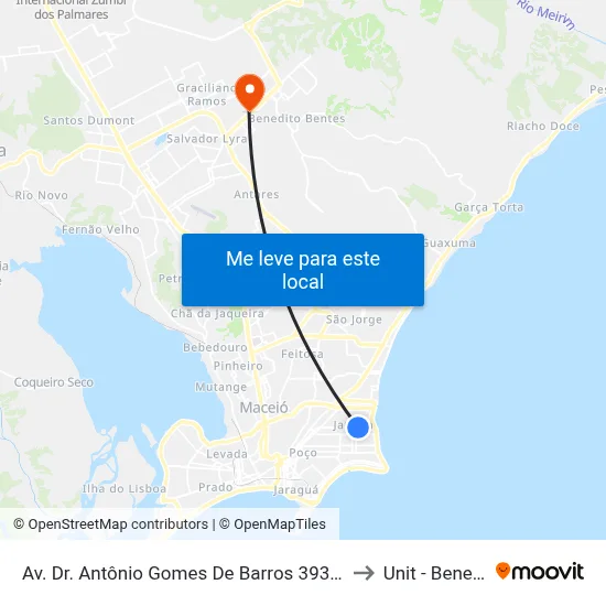 Av. Dr. Antônio Gomes De Barros 393-415 - Jatiúca Maceió - Al Brasil to Unit - Benedito Bentes map