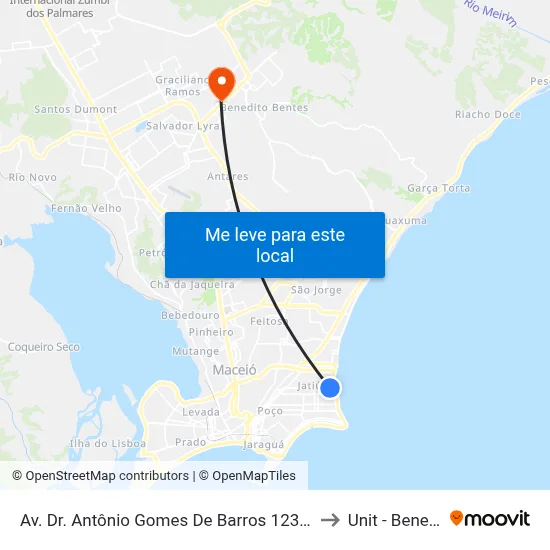 Av. Dr. Antônio Gomes De Barros 123-219 - Jatiúca Maceió - Al Brasil to Unit - Benedito Bentes map