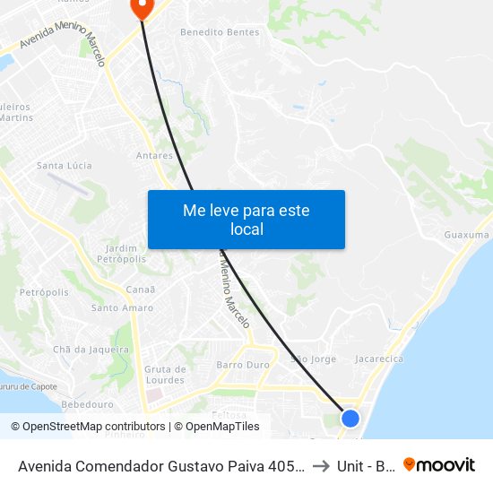 Avenida Comendador Gustavo Paiva 4056-4332 - Cruz Das Almas Maceió - Al República Federativa Do Brasil to Unit - Benedito Bentes map