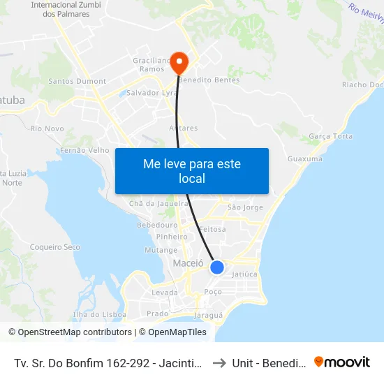 Tv. Sr. Do Bonfim 162-292 - Jacintinho Maceió - Al Brasil to Unit - Benedito Bentes map