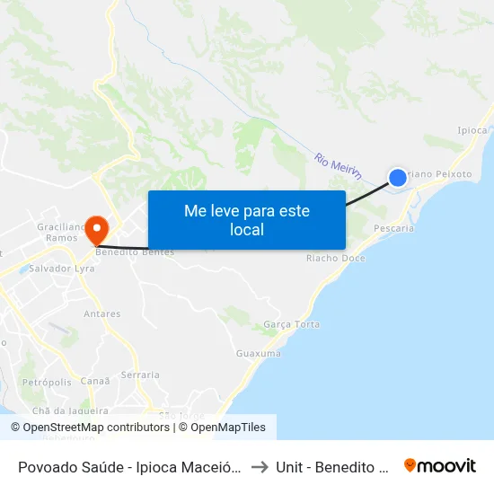 Povoado Saúde - Ipioca Maceió - Al Brazil to Unit - Benedito Bentes map