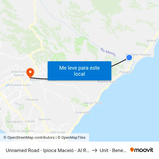 Unnamed Road - Ipioca Maceió - Al República Federativa Do Brasil to Unit - Benedito Bentes map