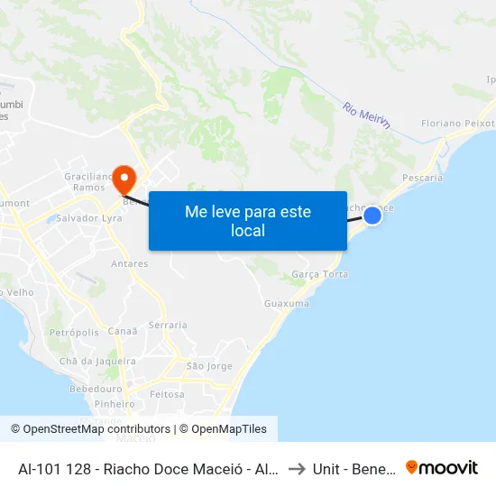 Al-101 128 - Riacho Doce Maceió - Al República Federativa Do Brasil to Unit - Benedito Bentes map