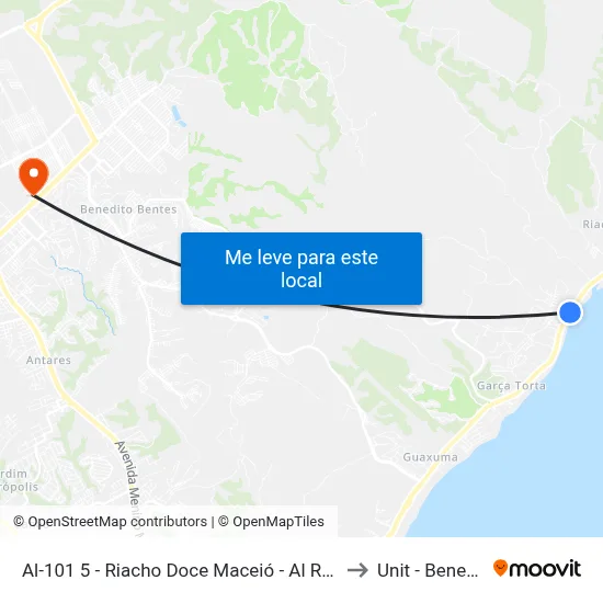 Al-101 5 - Riacho Doce Maceió - Al República Federativa Do Brasil to Unit - Benedito Bentes map