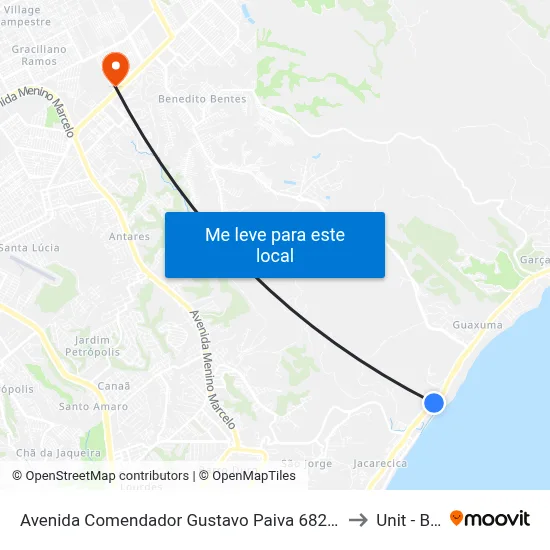 Avenida Comendador Gustavo Paiva 6821-6993 - Cruz Das Almas Maceió - Al República Federativa Do Brasil to Unit - Benedito Bentes map