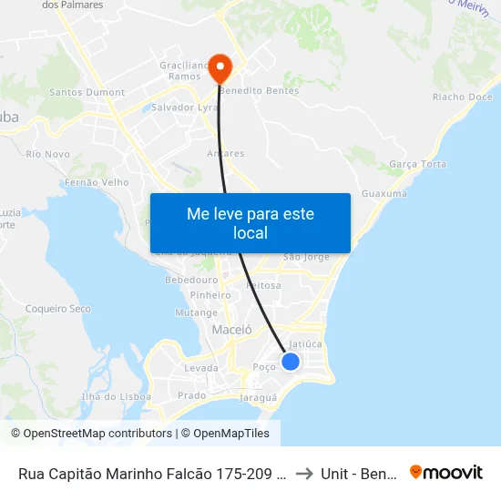 Rua Capitão Marinho Falcão 175-209 - Poço Maceió - Al 57025-260 Brasil to Unit - Benedito Bentes map
