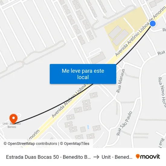 Estrada Duas Bocas 50 - Benedito Bentes Maceió - Al Brasil to Unit - Benedito Bentes map
