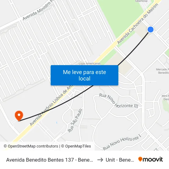 Avenida Benedito Bentes 137 - Benedito Bentes Maceió - Al Brazil to Unit - Benedito Bentes map