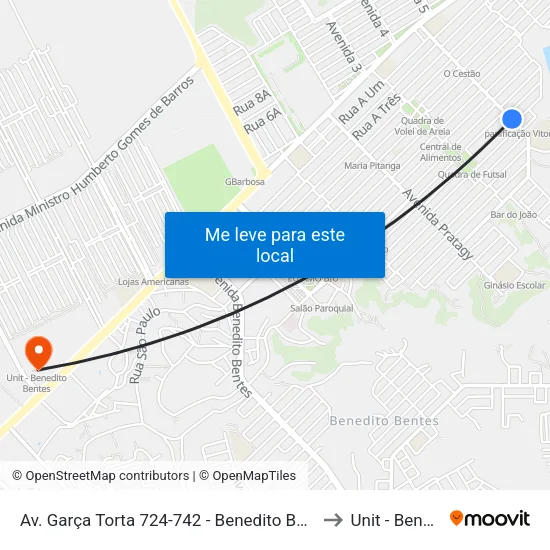 Av. Garça Torta 724-742 - Benedito Bentes Maceió - Al 57084-615 Brasil to Unit - Benedito Bentes map