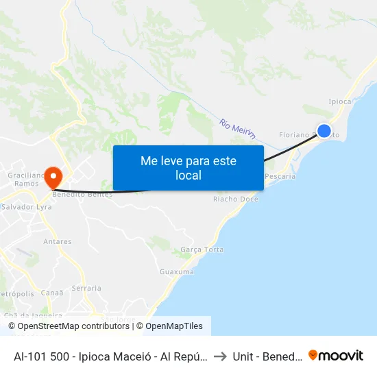 Al-101 500 - Ipioca Maceió - Al República Federativa Do Brasil to Unit - Benedito Bentes map