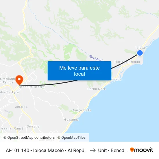Al-101 140 - Ipioca Maceió - Al República Federativa Do Brasil to Unit - Benedito Bentes map