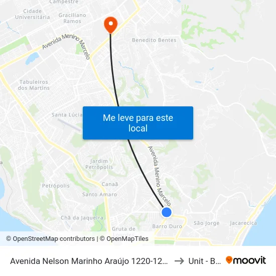 Avenida Nelson Marinho Araújo 1220-1280 - Serraria Maceió - Al 57046-570 República Federativa Do Brasil to Unit - Benedito Bentes map