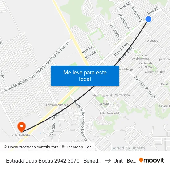 Estrada Duas Bocas 2942-3070 - Benedito Bentes Maceió - Al República Federativa Do Brasil to Unit - Benedito Bentes map