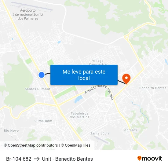 Br-104 682 to Unit - Benedito Bentes map