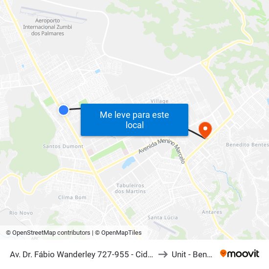 Av. Dr. Fábio Wanderley 727-955 - Cidade Universitária Maceió - Al Brasil to Unit - Benedito Bentes map