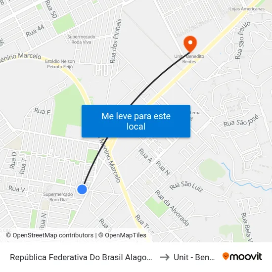 República Federativa Do Brasil Alagoas Maceió Santa Lúcia J?? 288-386 to Unit - Benedito Bentes map