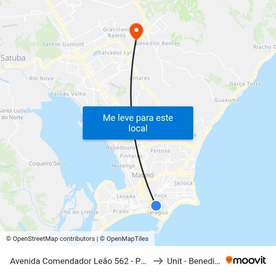 Avenida Comendador Leão 562 - Poço Maceió - Al Brasil to Unit - Benedito Bentes map