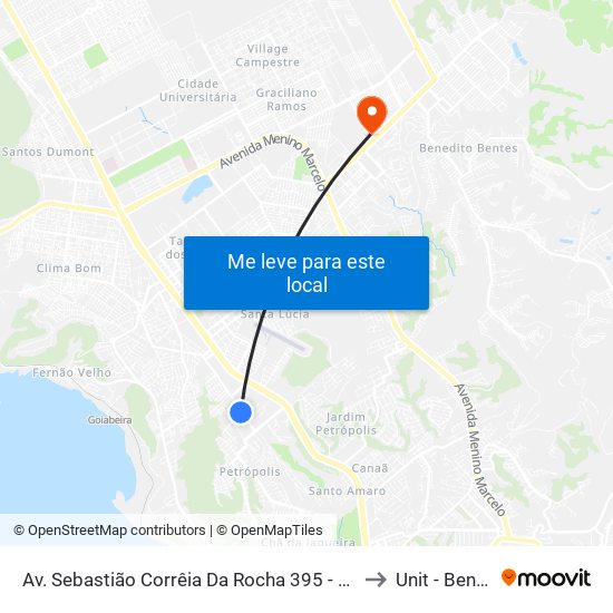 Av. Sebastião Corrêia Da Rocha 395 - Tabuleiro Do Martins Maceió - Al Brasil to Unit - Benedito Bentes map